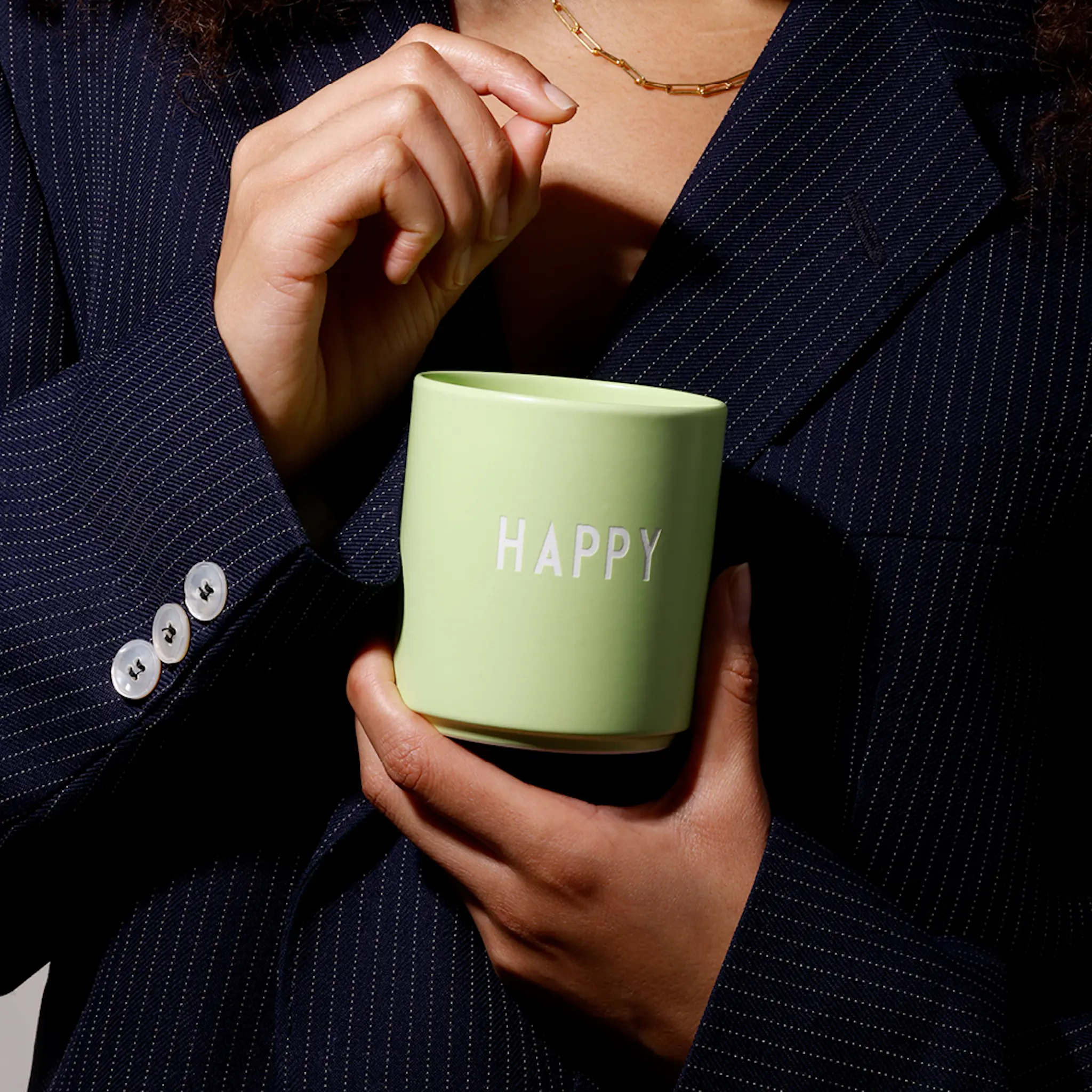 Design Letters Favourite kopp HAPPY 25 cl shadow lime hover