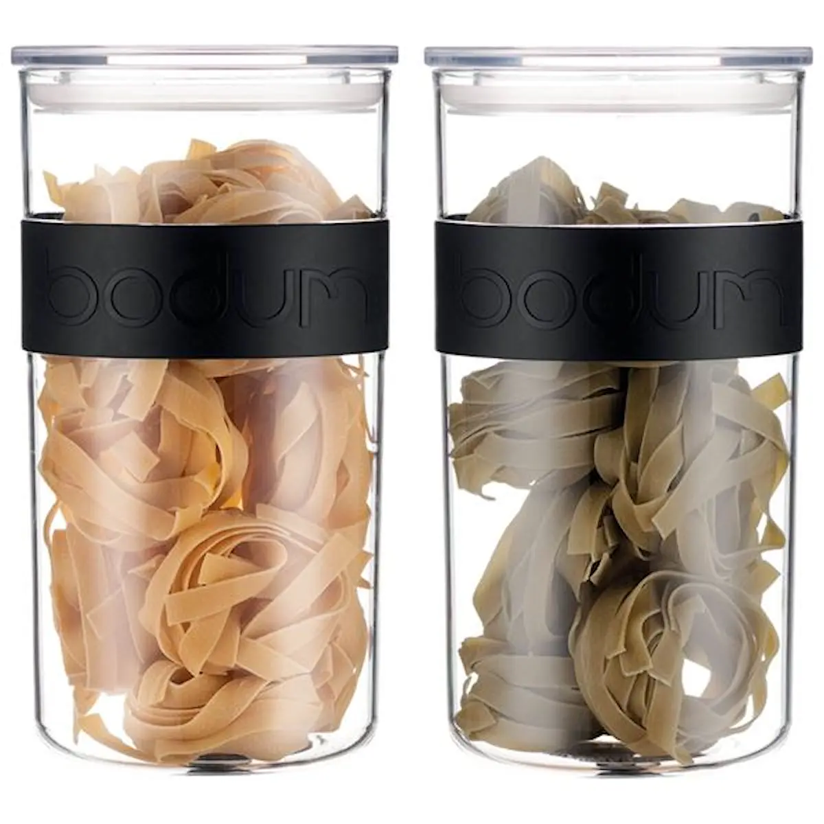 Bodum PRESSO Set van 2 voorraadpotten van kunststof, met luchtdicht deksel, 1,0 l Bodum PRESSO Set van 2 voorraadpotten van kunststof, met luchtdicht deksel, 1,0 l
