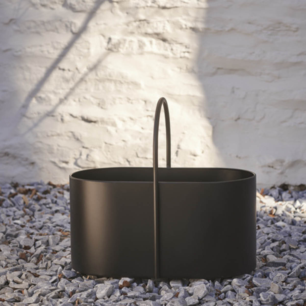 Holmen Kent vedkorg metall 50x30x46 cm svart