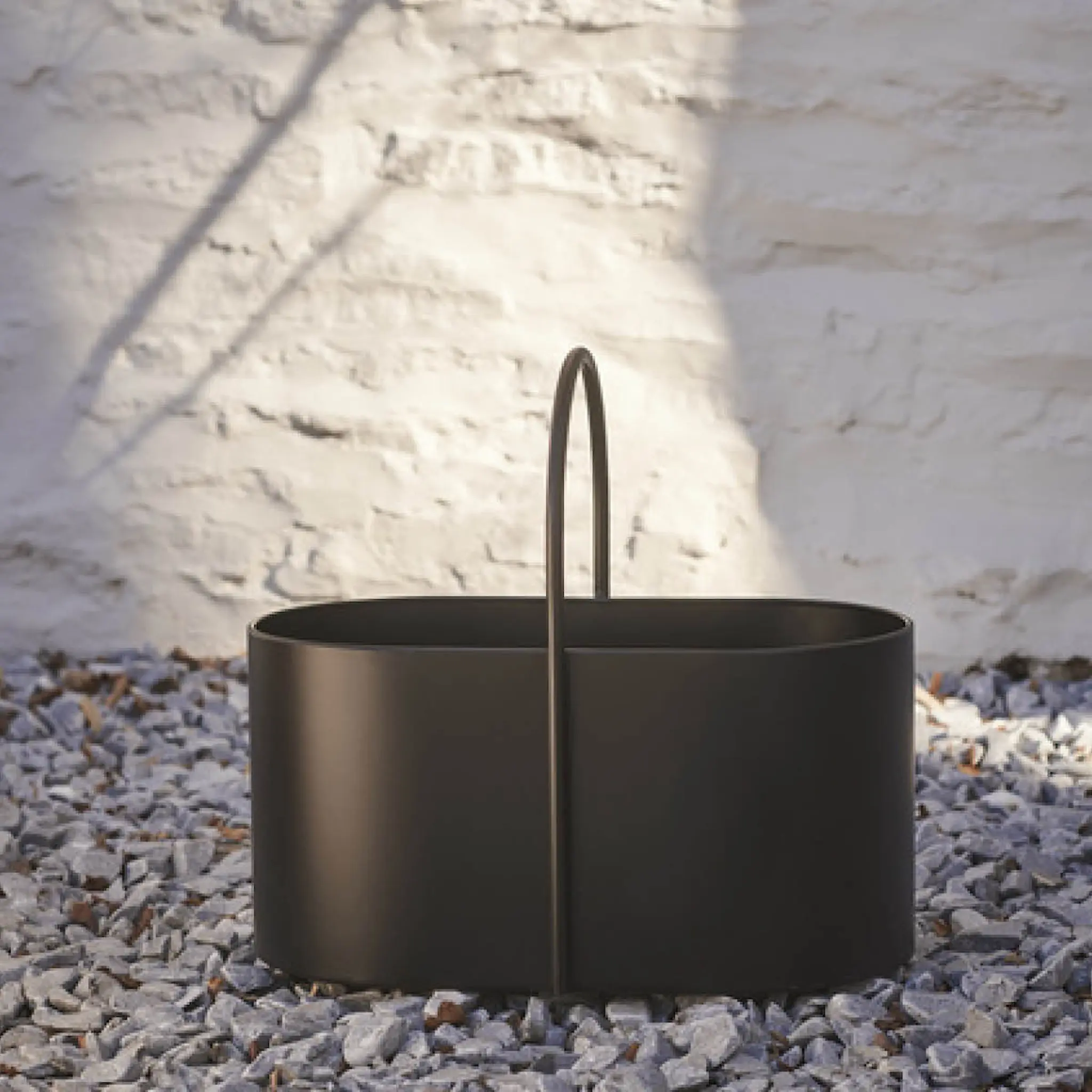 Holmen Kent vedkorg metall 50x30x46 cm svart