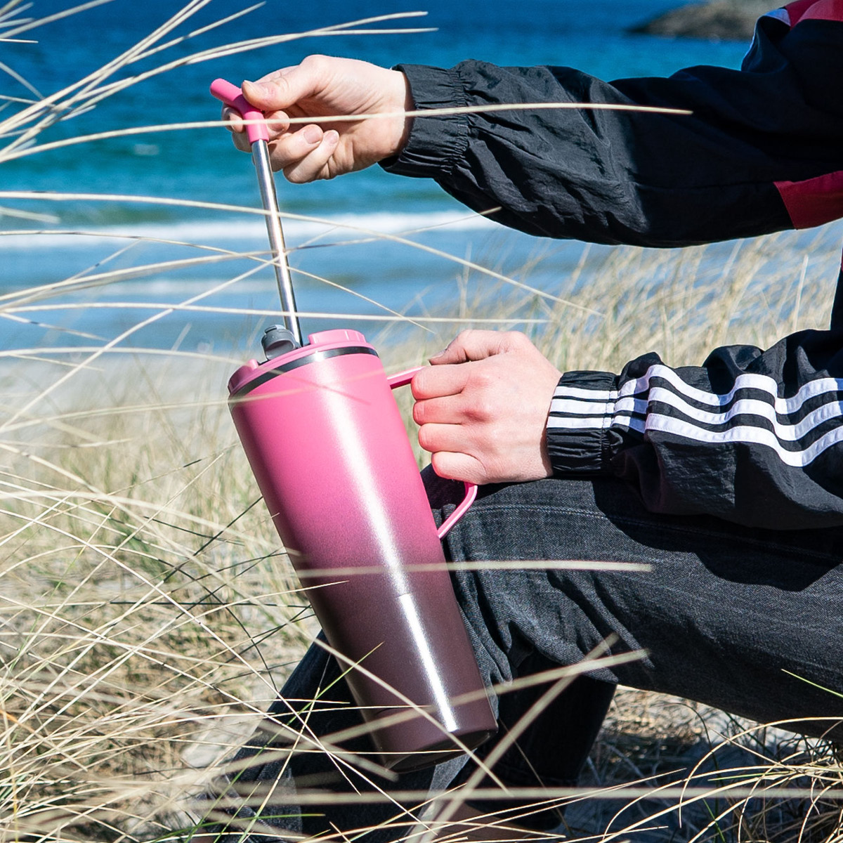 Modern House Fusion termomugg 1,2 L rosa/lila