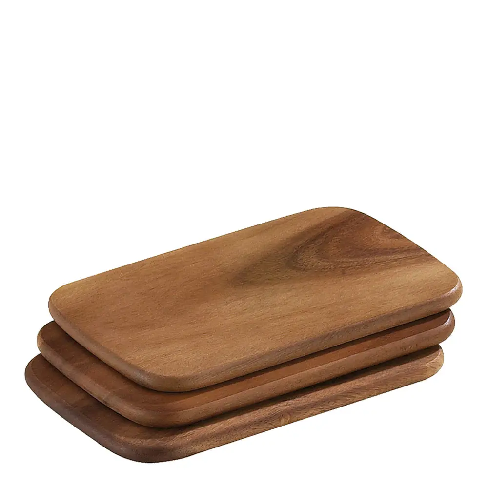 Zassenhaus Tarjotin 22x15 cm 3 kpl Akaasia