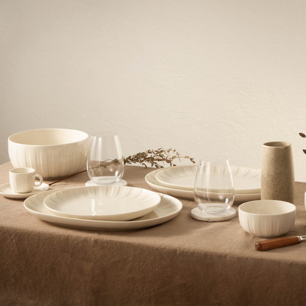 Stiernholm Senja espressokopp med fat 9 cl hvit