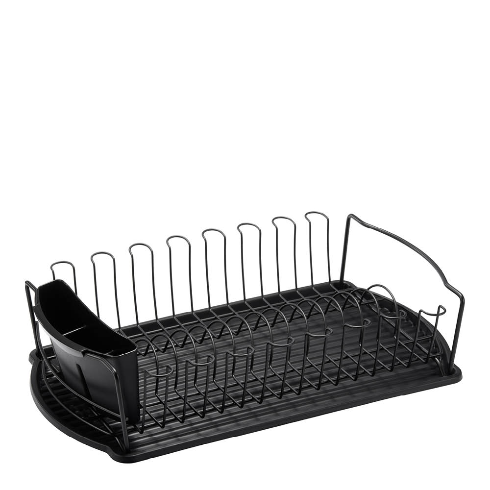 Dorre Disa diskställ med bestickhållare 48x28 cm svart
