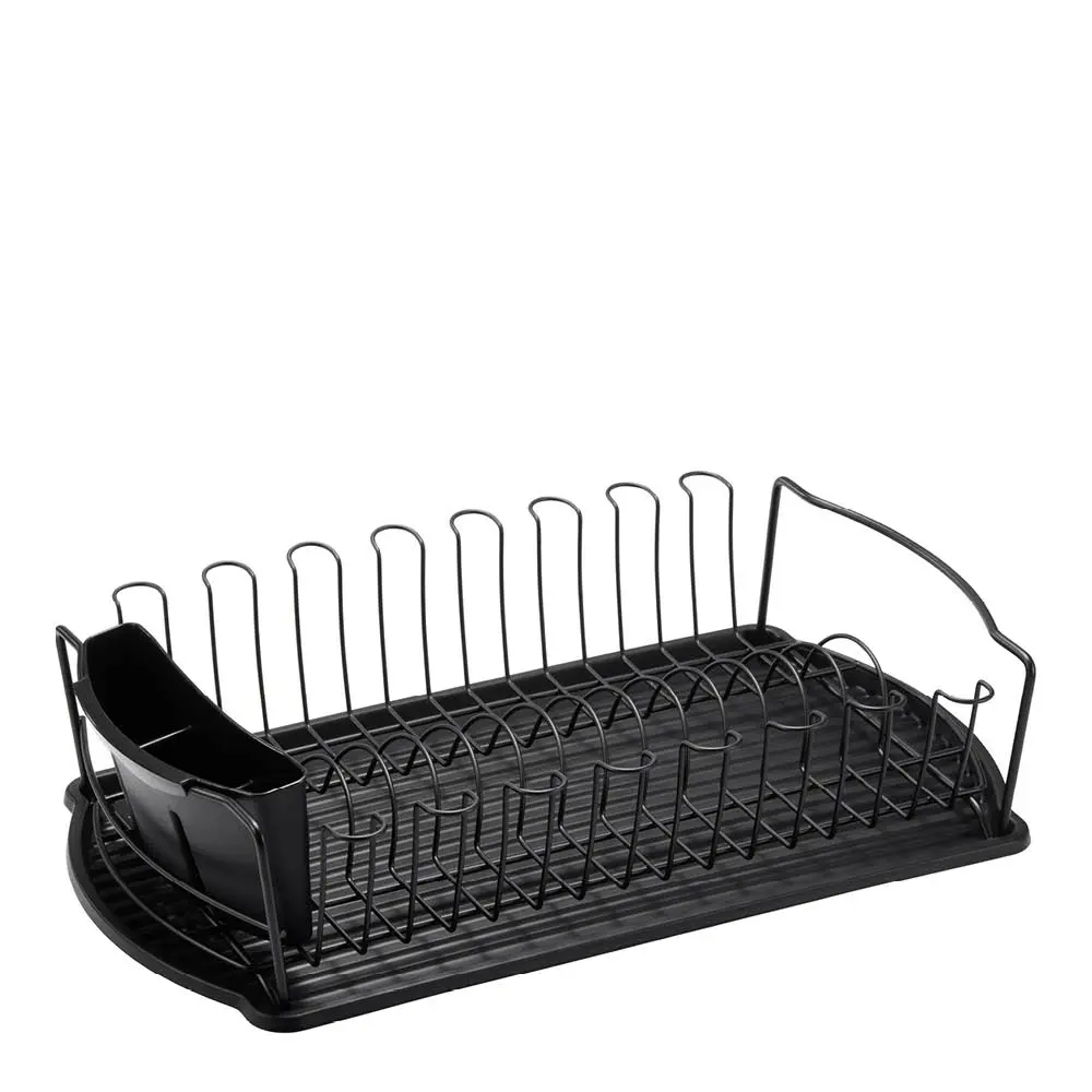 Disa oppvaskstativ med bestikkholder 48x28 cm svart