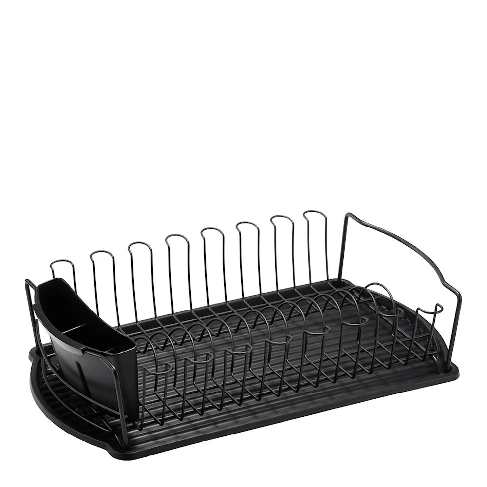 Dorre Disa diskställ med bestickhållare 48x28 cm svart
