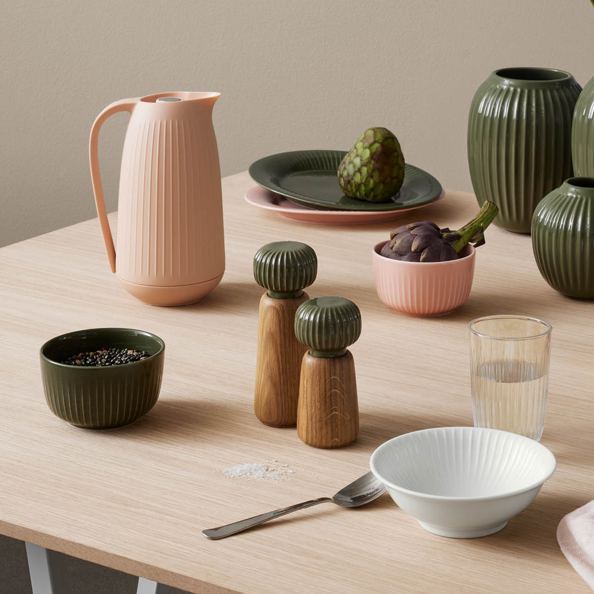 Kähler Hammershøi kvern 14 cm mørk grønn