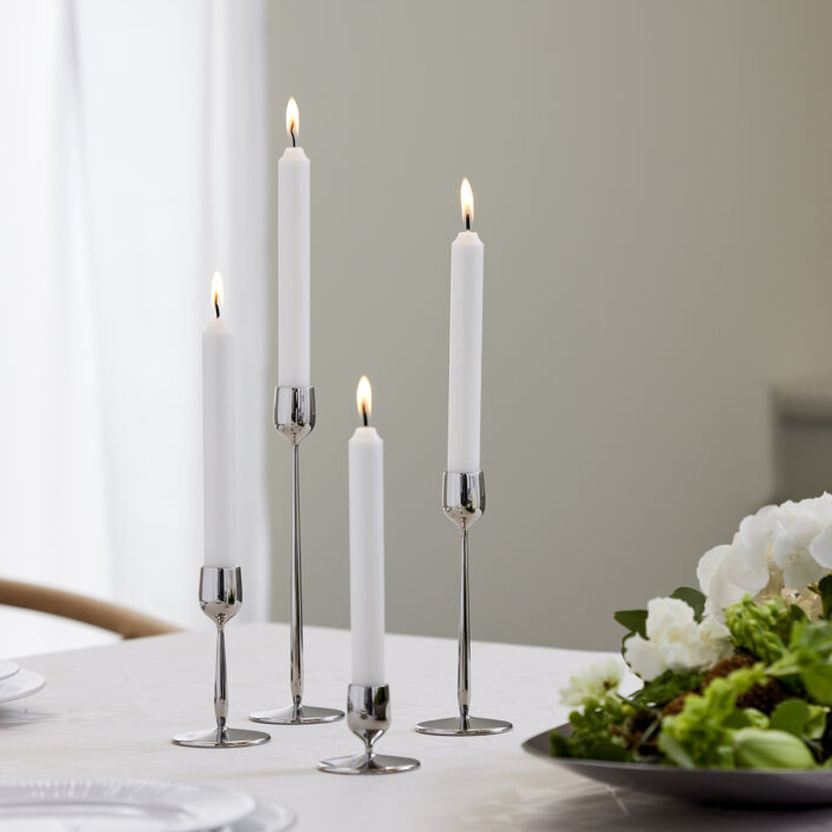 Gense Dorotea lysestake 7x18 cm blankt stål