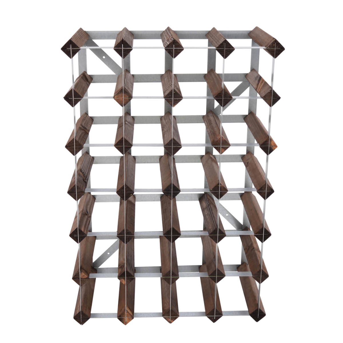 Traditional Wine Rack Vinstativ 30 flasker montert mørk eik