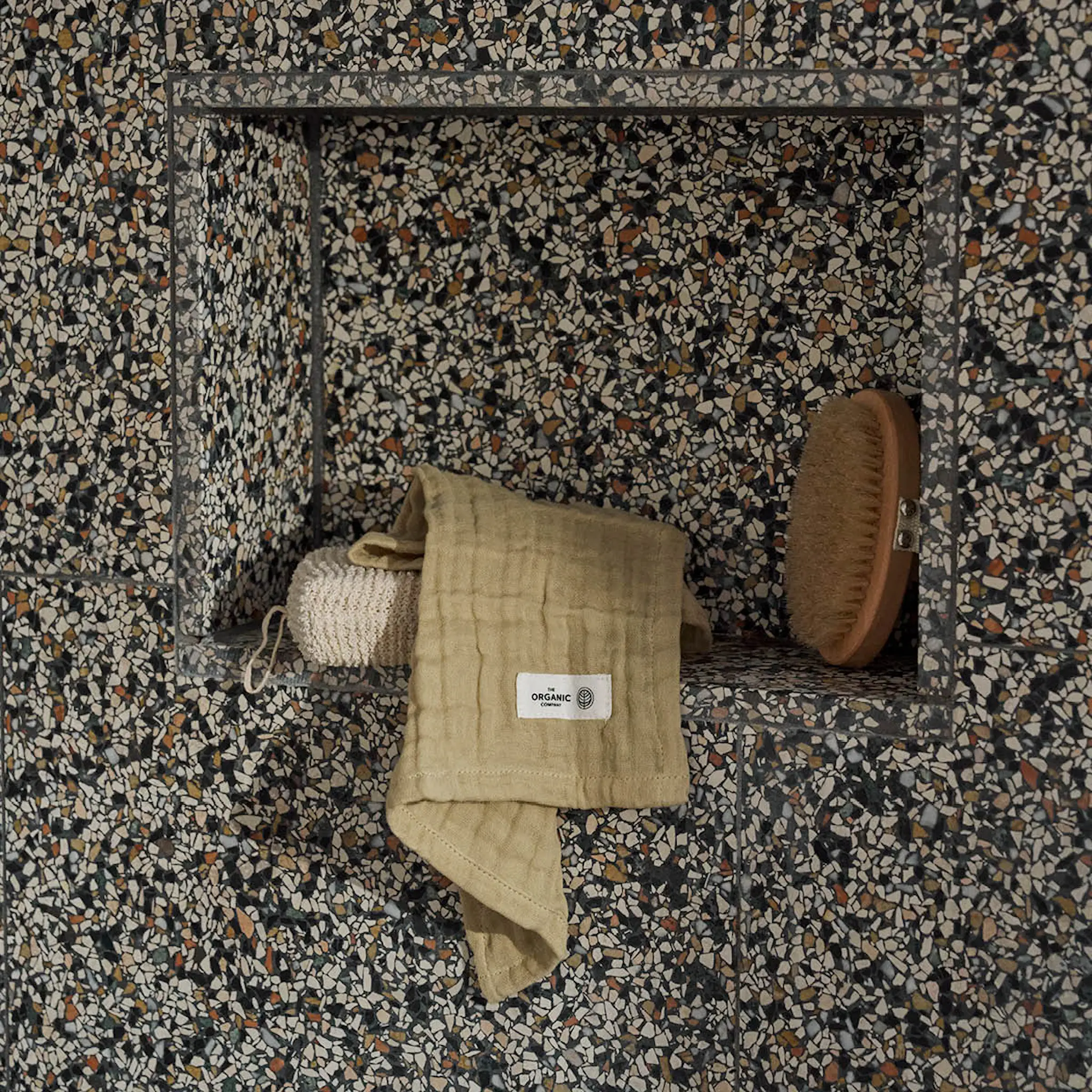 The Organic Company FINE vaskeklut 30x30 cm 3 stk pale honey hover