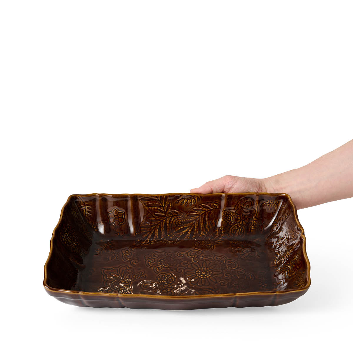 Sthål Arabesque ugnsform 35x23 cm coffee