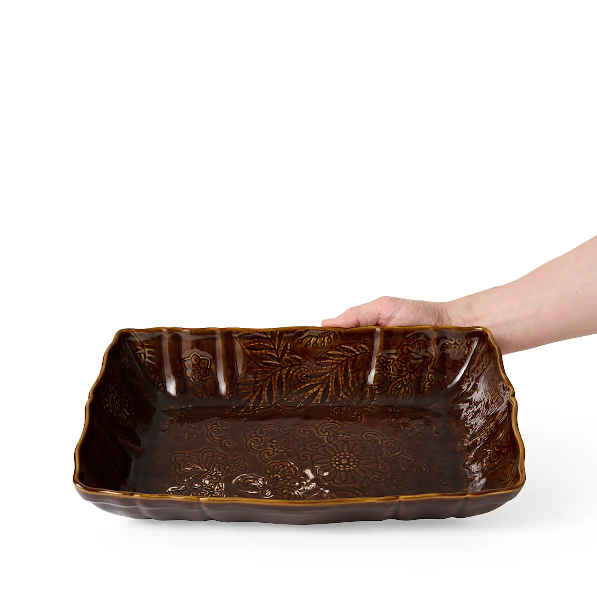 Sthål Arabesque ugnsform 35x23 cm coffee