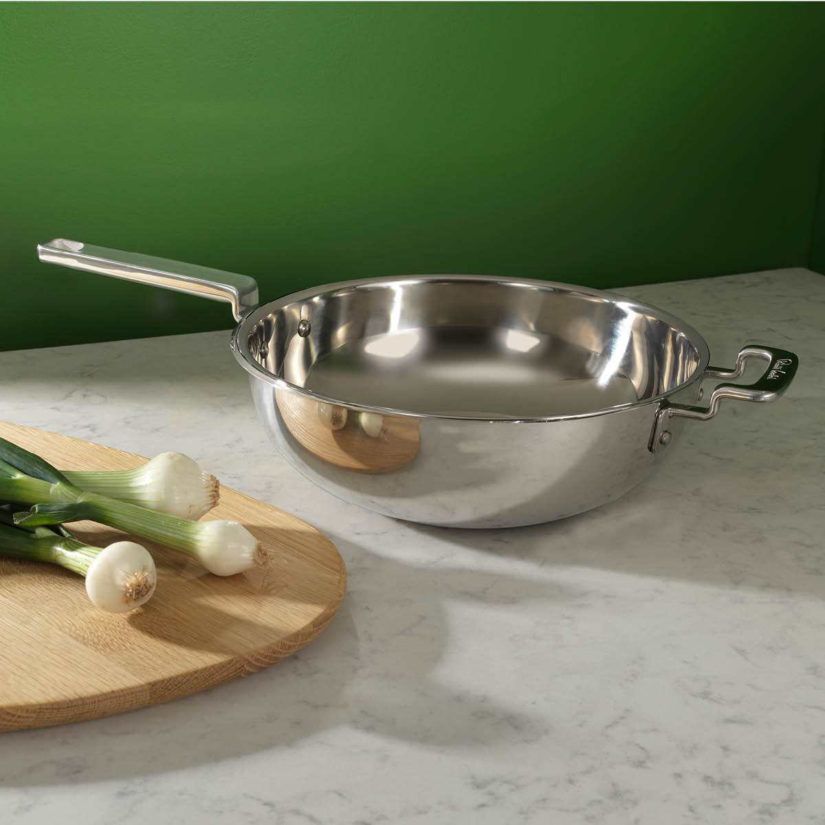 Robert Welch 316 wokpanne med lokk 28 cm rustfritt stål