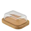Smörask med glaslock 16x13x6 cm