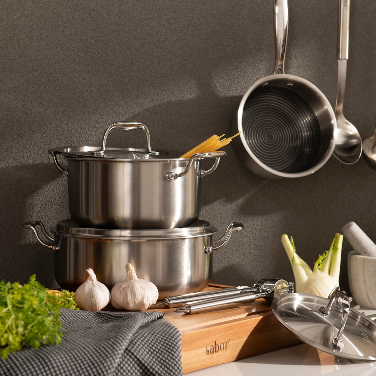 Modern House Rix Circle grytset 3 delar 1,6/3,2/4 L keramisk beläggning