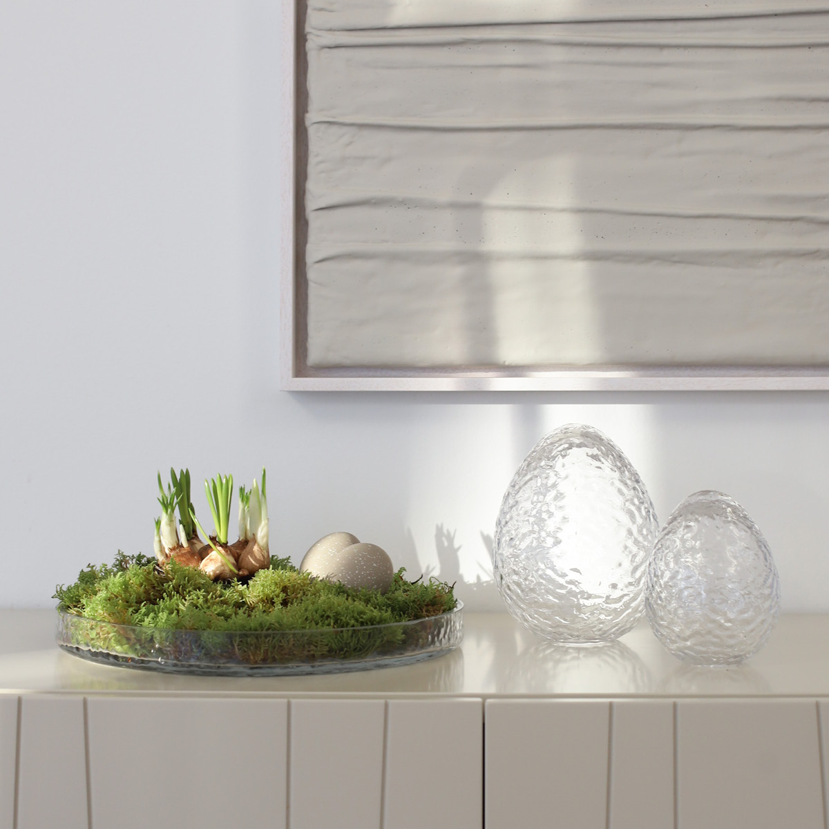 Cooee Gry stående påskägg 16 cm klar