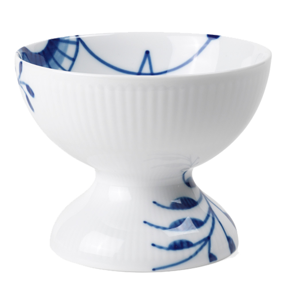Royal Copenhagen Blue Fluted Mega skål på fot 8 cm blå/hvit