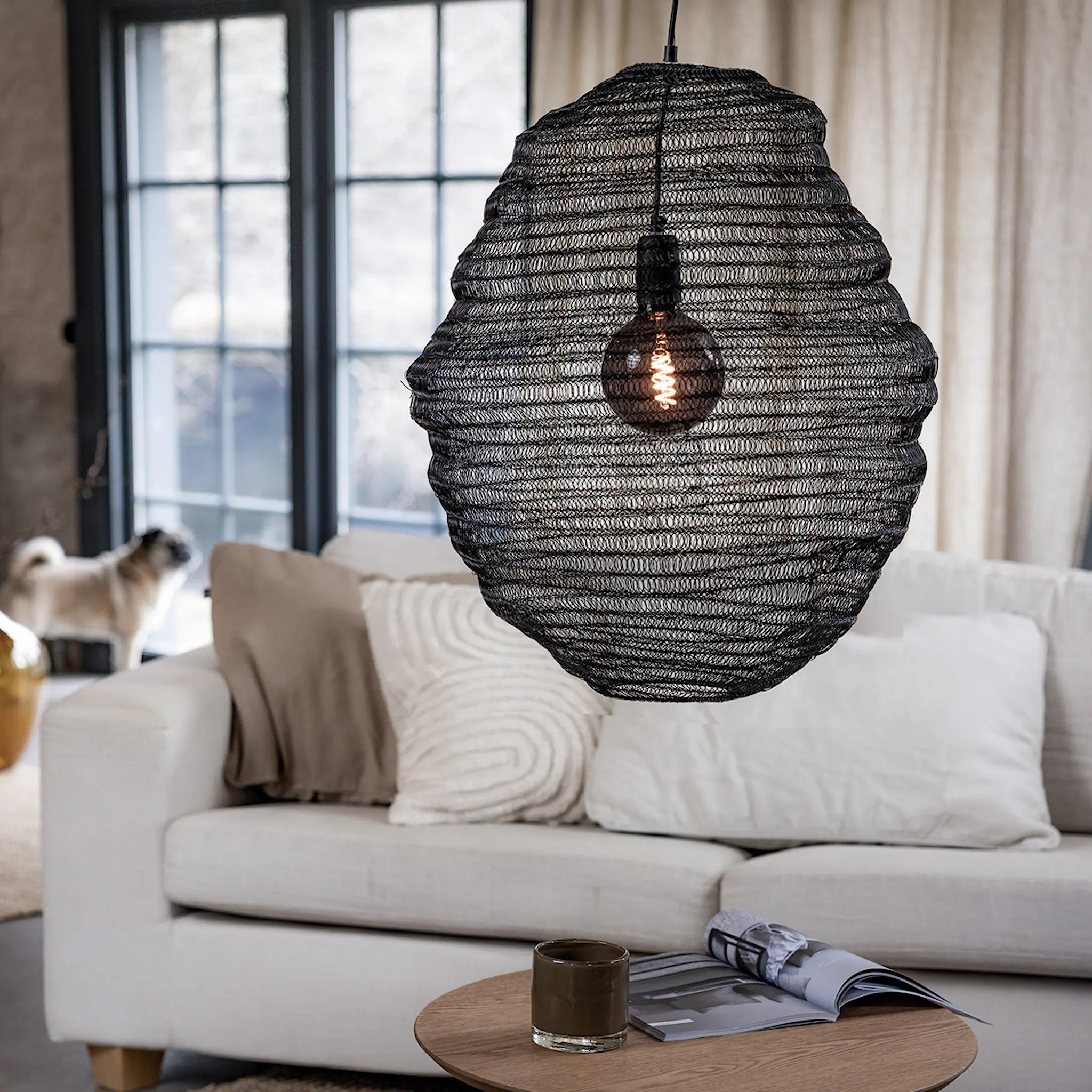 Markslöjd Tazza taklampa 50 cm svart