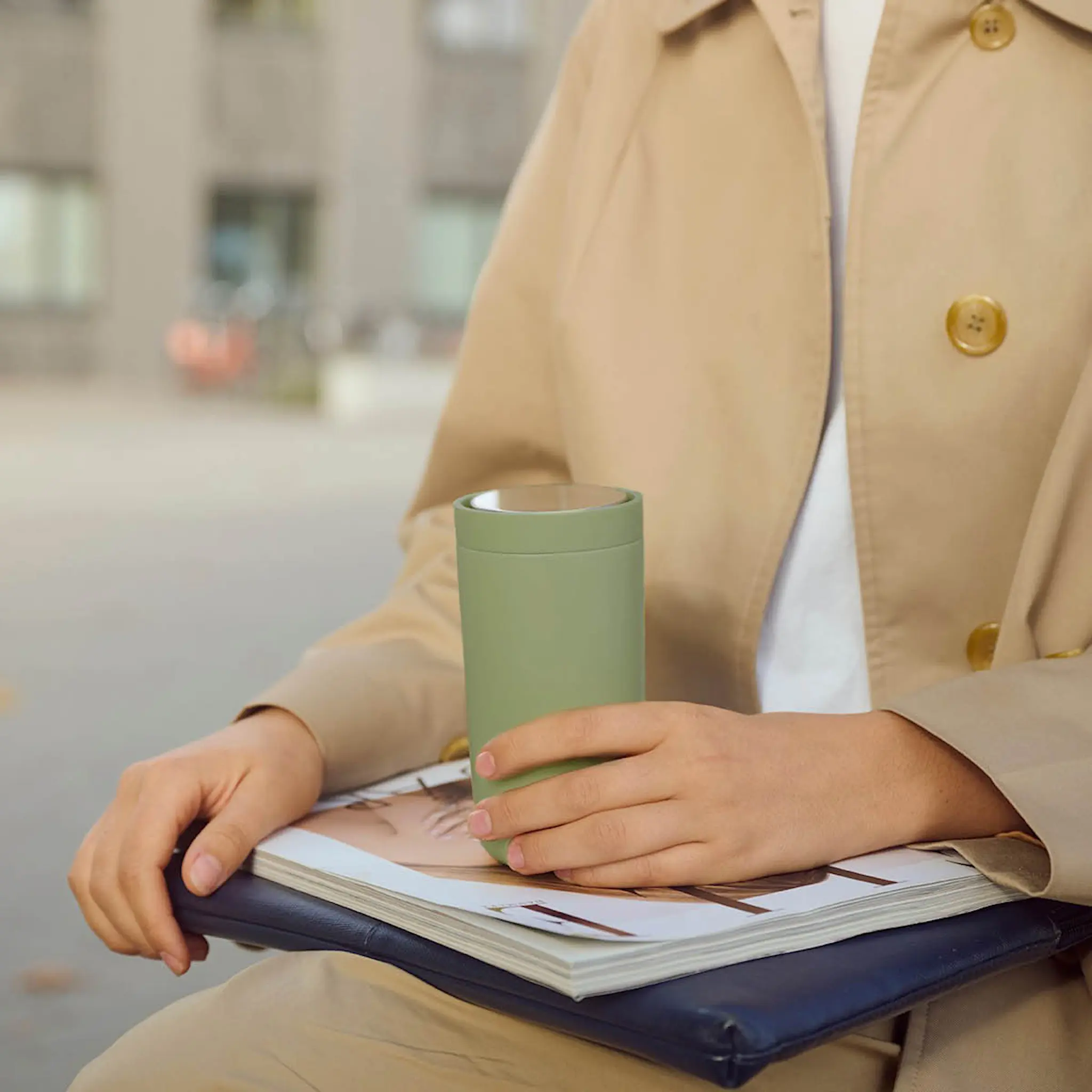 Stelton To Go Click termokopp 40 cl Soft Fern Green