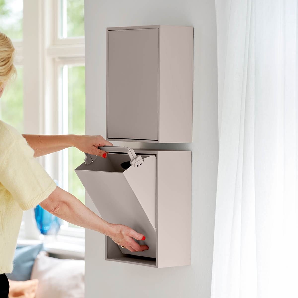 ReCollector Recycling Lajittelulaatikko 30x15x40 cm Silver Cloud Grey