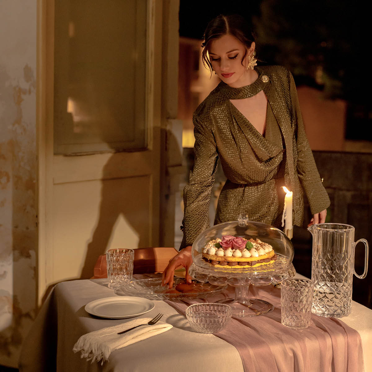 Guzzini Vanity tillbringare med lock 1,75 L bioplast Klar