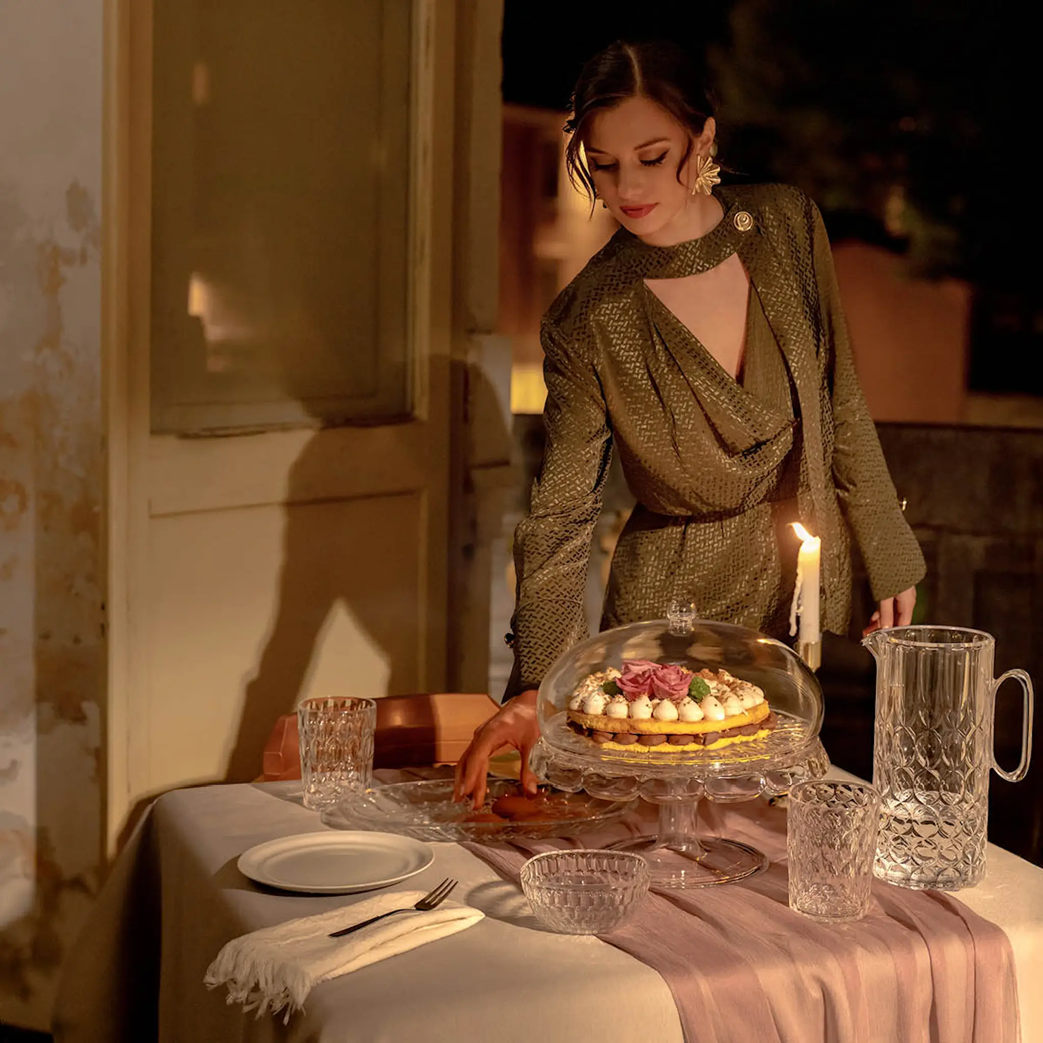 Guzzini Vanity tillbringare med lock 1,75 L bioplast Klar