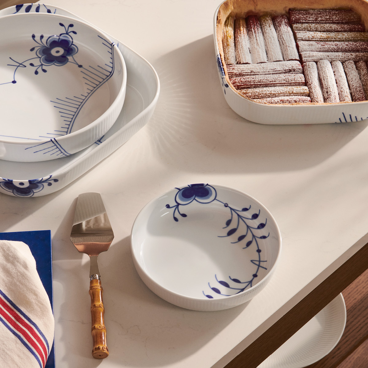 Royal Copenhagen Blue Fluted Mega ildfast form 18,5x18,5 cm