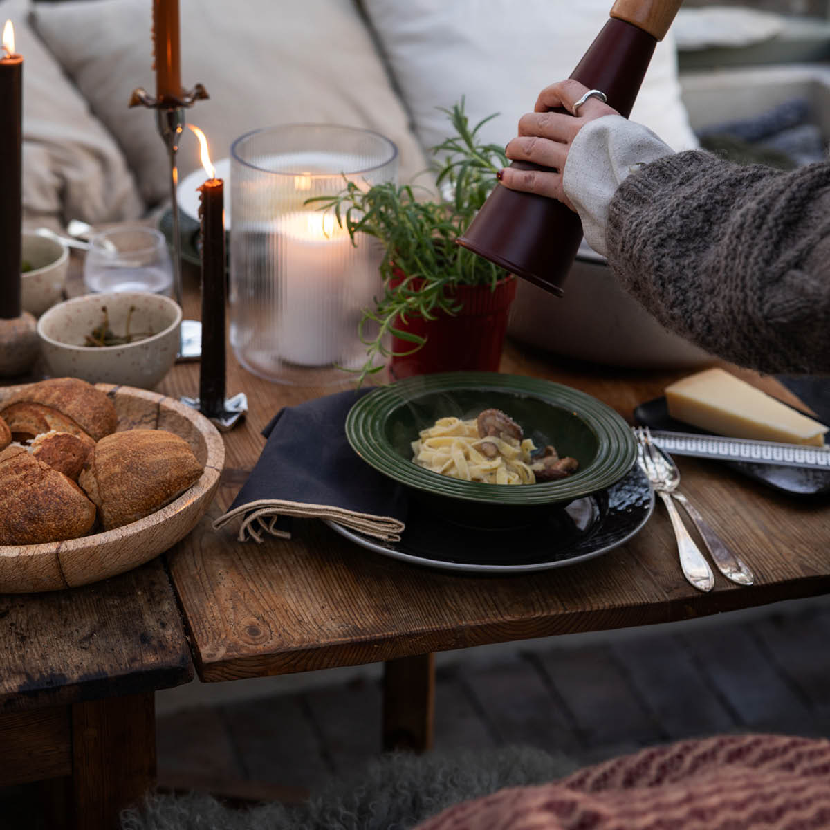 Sagaform Sten skål 28x5 cm brun