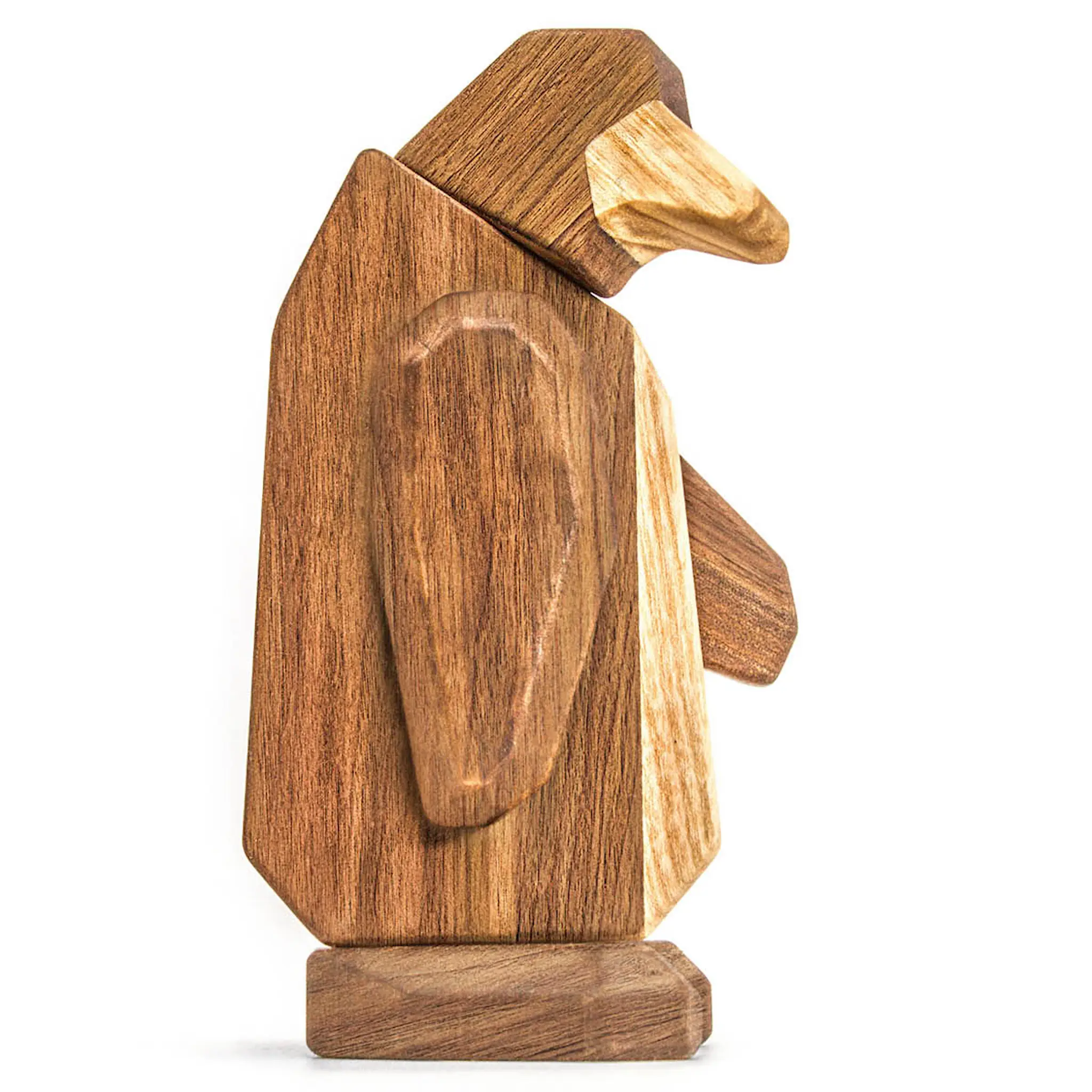 FableWood Puufiguuri Pingviini 13 cm Pähkinä/Saarni