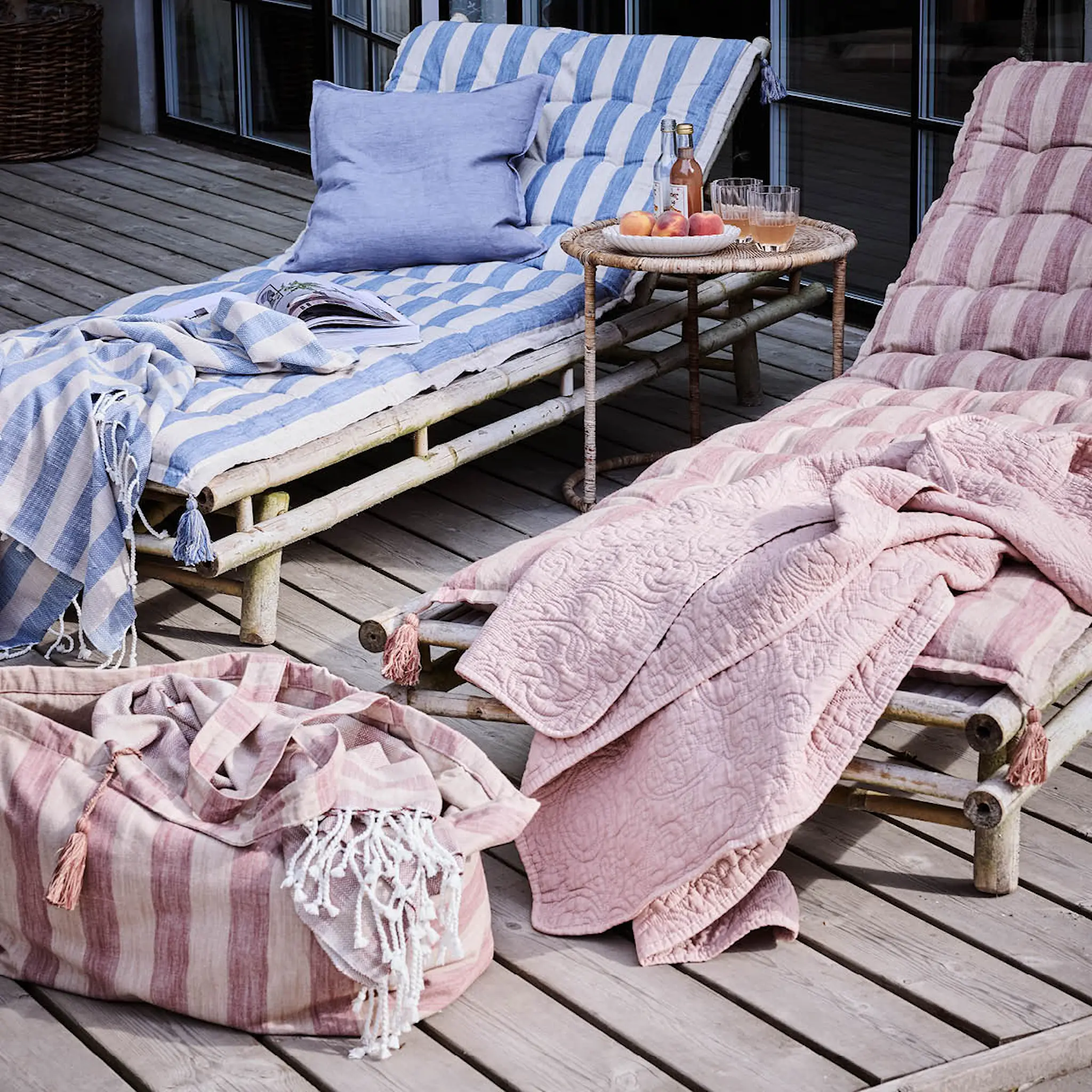 Lene Bjerre Felima handlenett 50x25 cm tigers eye/rose tan