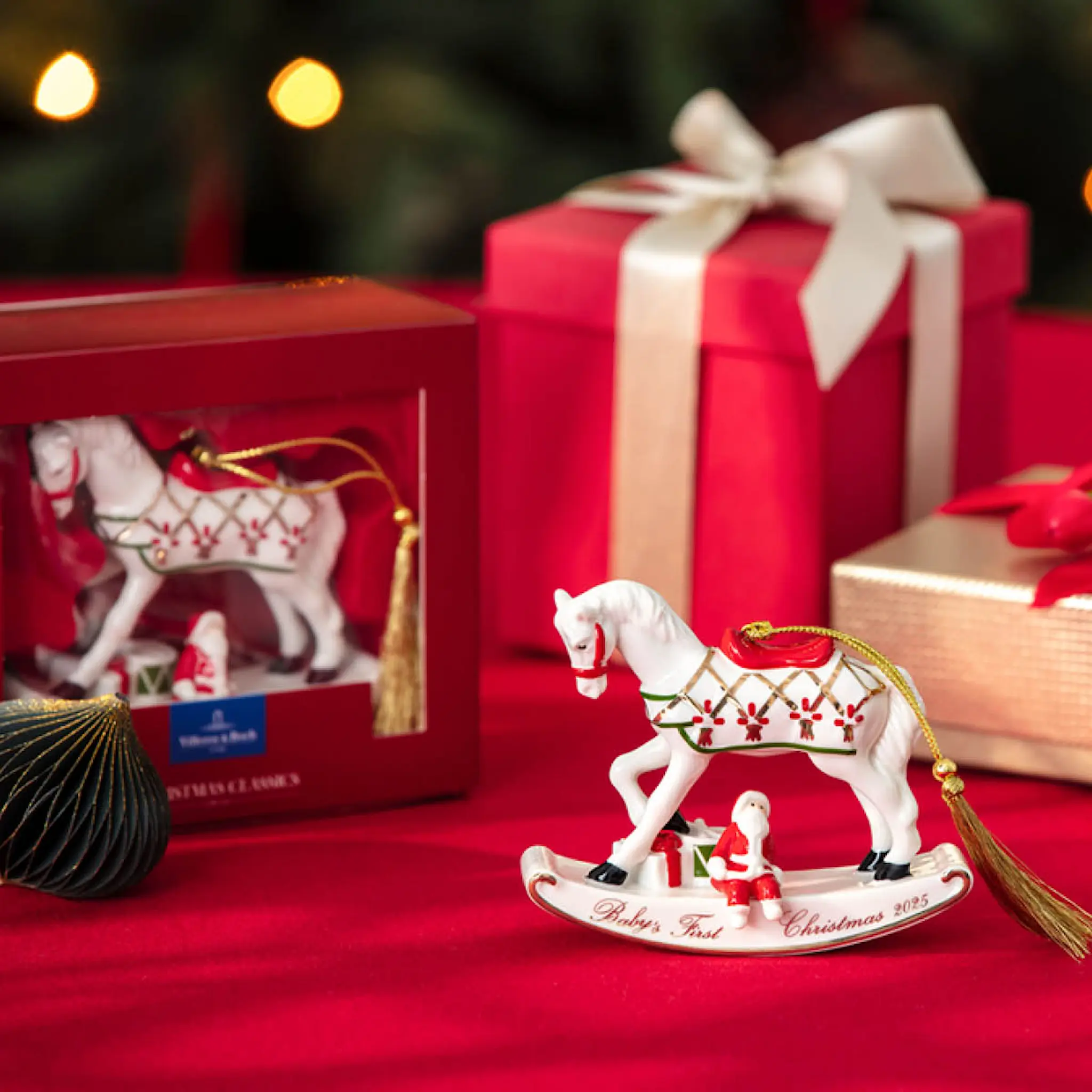 Villeroy & Boch Christmas Classic 2025 julgranspynt gunghäst 9 cm