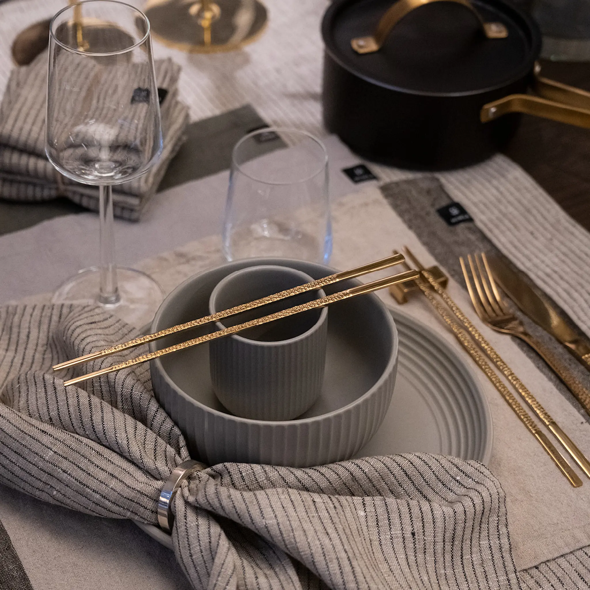 Vargen & Thor Kito Syömäpuikot 4 kpl Messinki