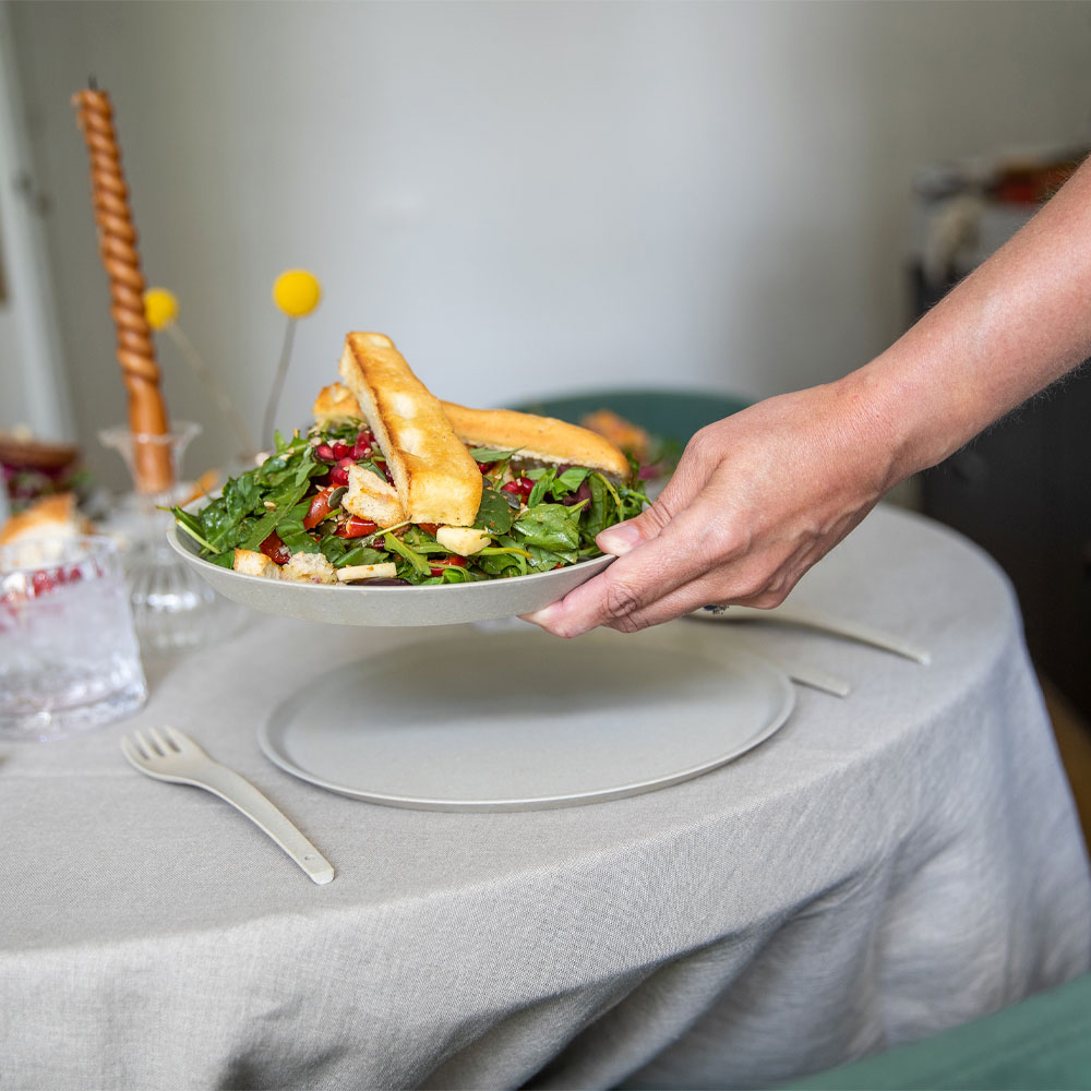 Koziol Connect tallerken 25,5 cm 4 stk beige