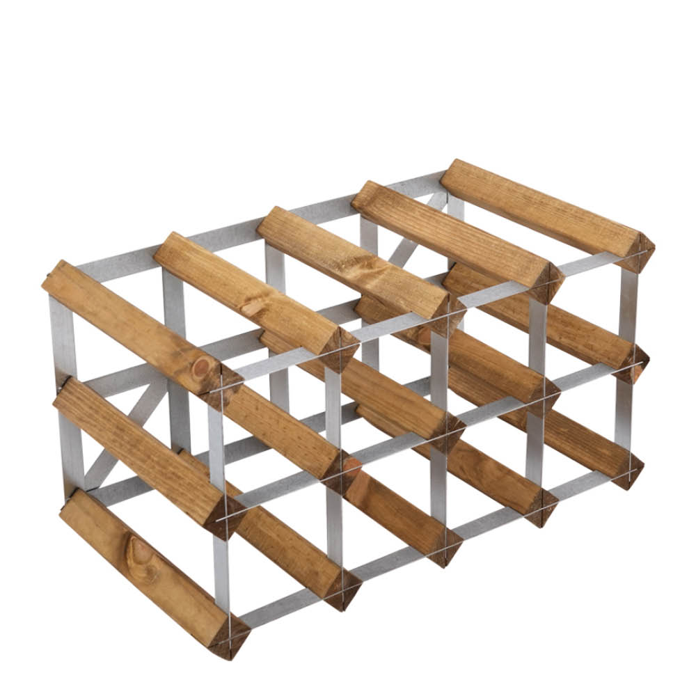 The Swedish Wine Rack Factory  - Viiniteline 12 Pulloa Koottu Vaalea Tammi