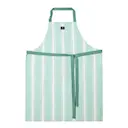 Förkläde linne/bomull 80x105 cm grön/vit randig