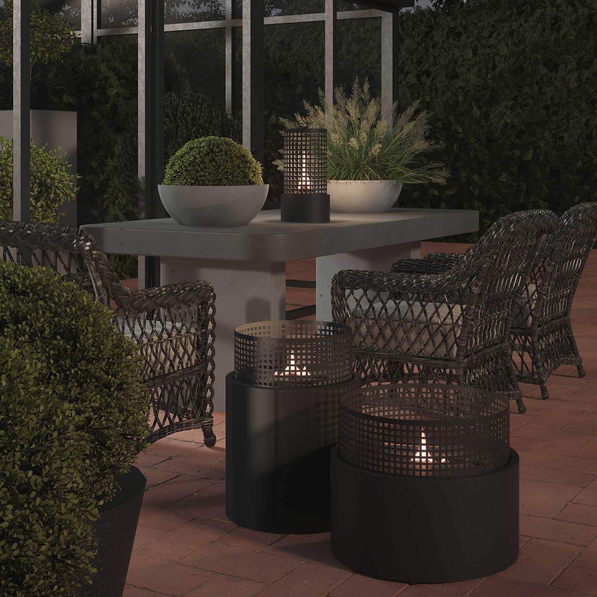 Tenderflame Rosie lykt 0,15L svart/smoke