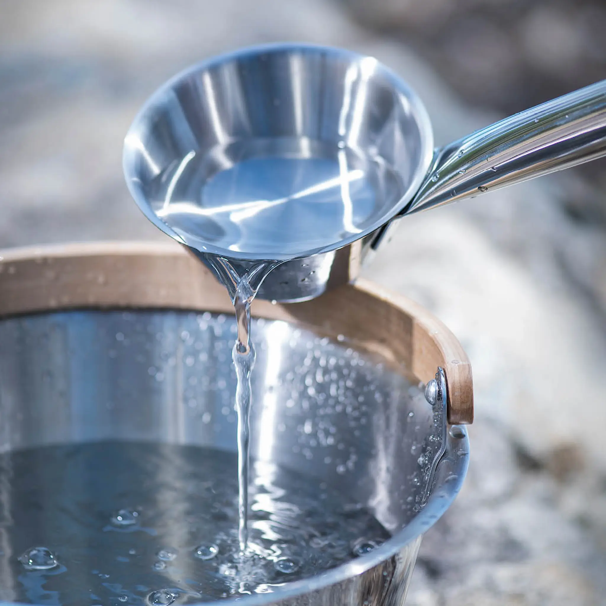 Rento Bastuskopa 50,5 cm stål/björk