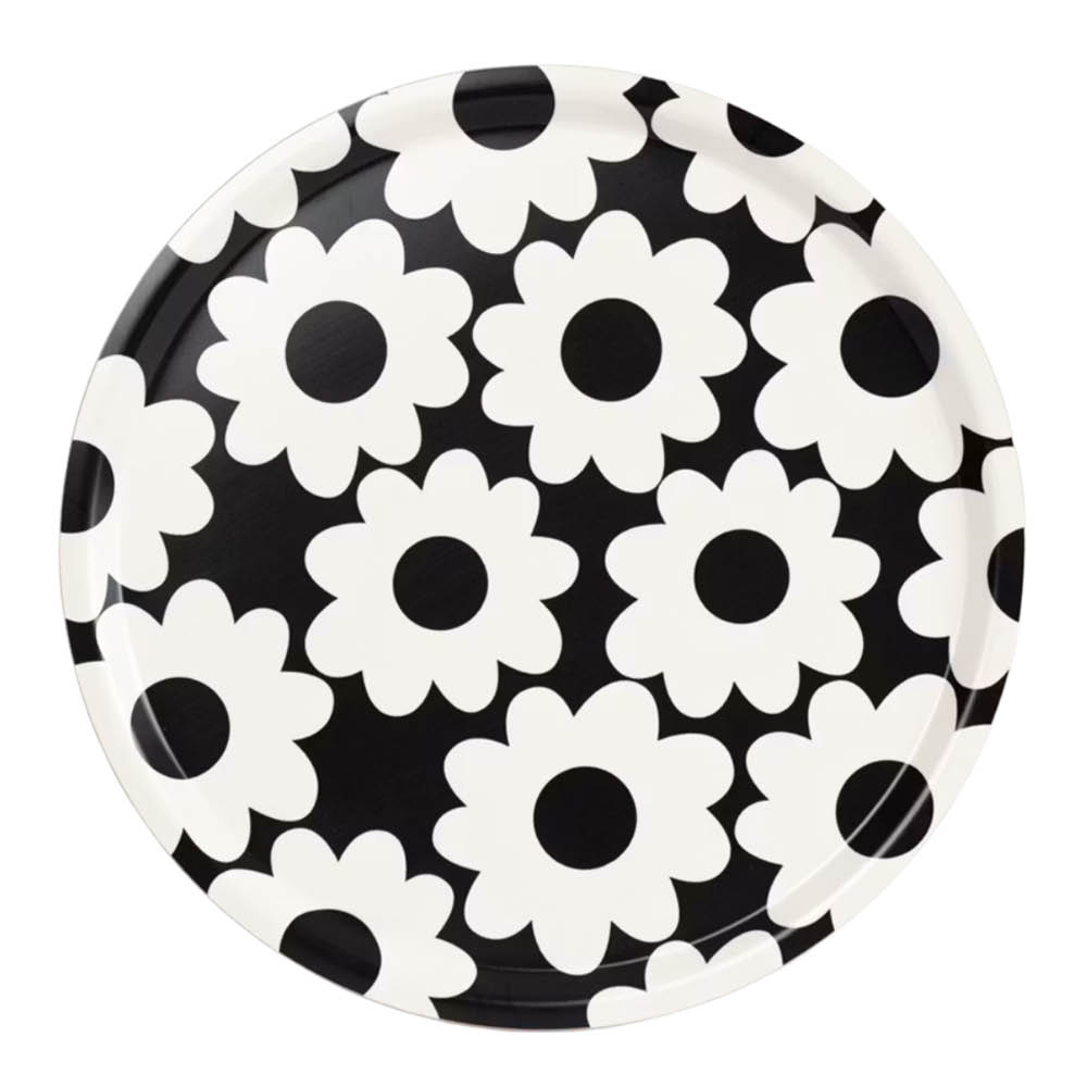 Rotor Design Flora serveringsbrett 38x38 cm svart/hvit