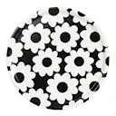 Flora serveringsbricka 38x38 cm svart/vit