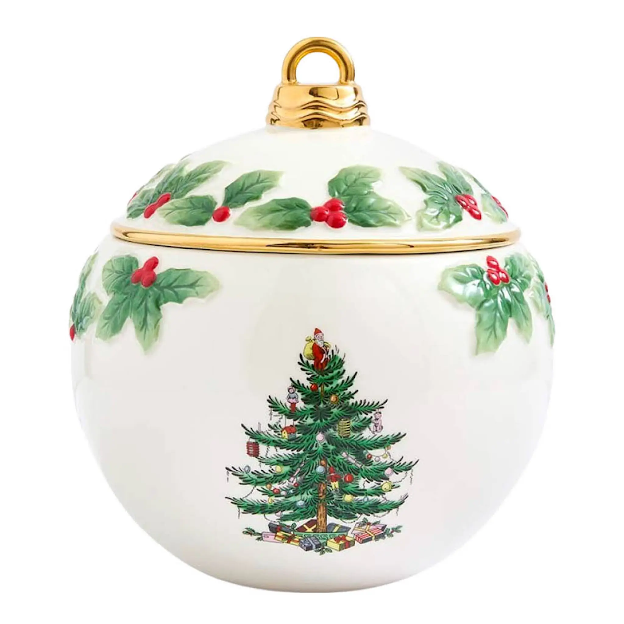 Spode Christmas Tree kakeboks julekule 20 cm