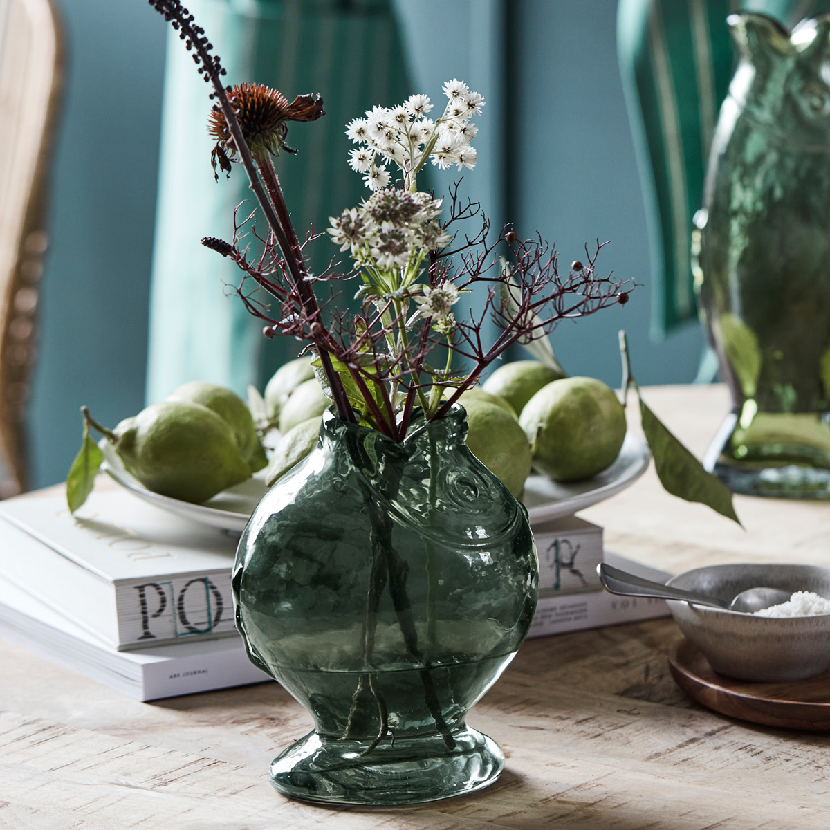 House Doctor Fish vas 17,5 cm rökgrå