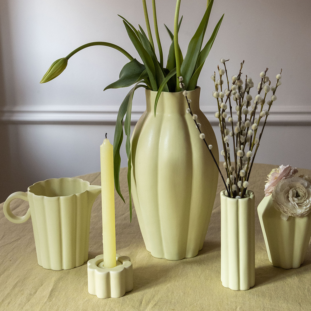 PotteryJo Birgit Maljakko 35 cm Pale Yellow