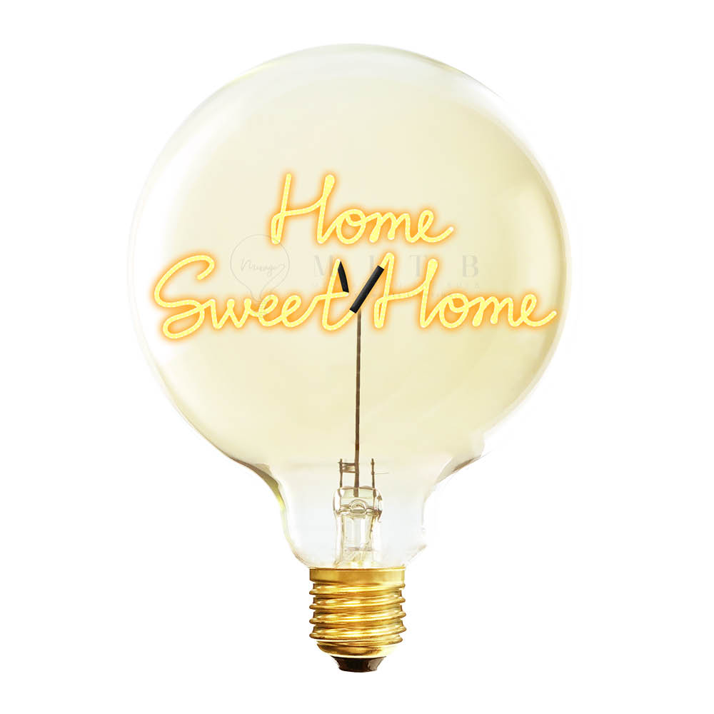 Elements Lighting MITB glödlampa LED 17 cm Home Sweet Home bärnsten