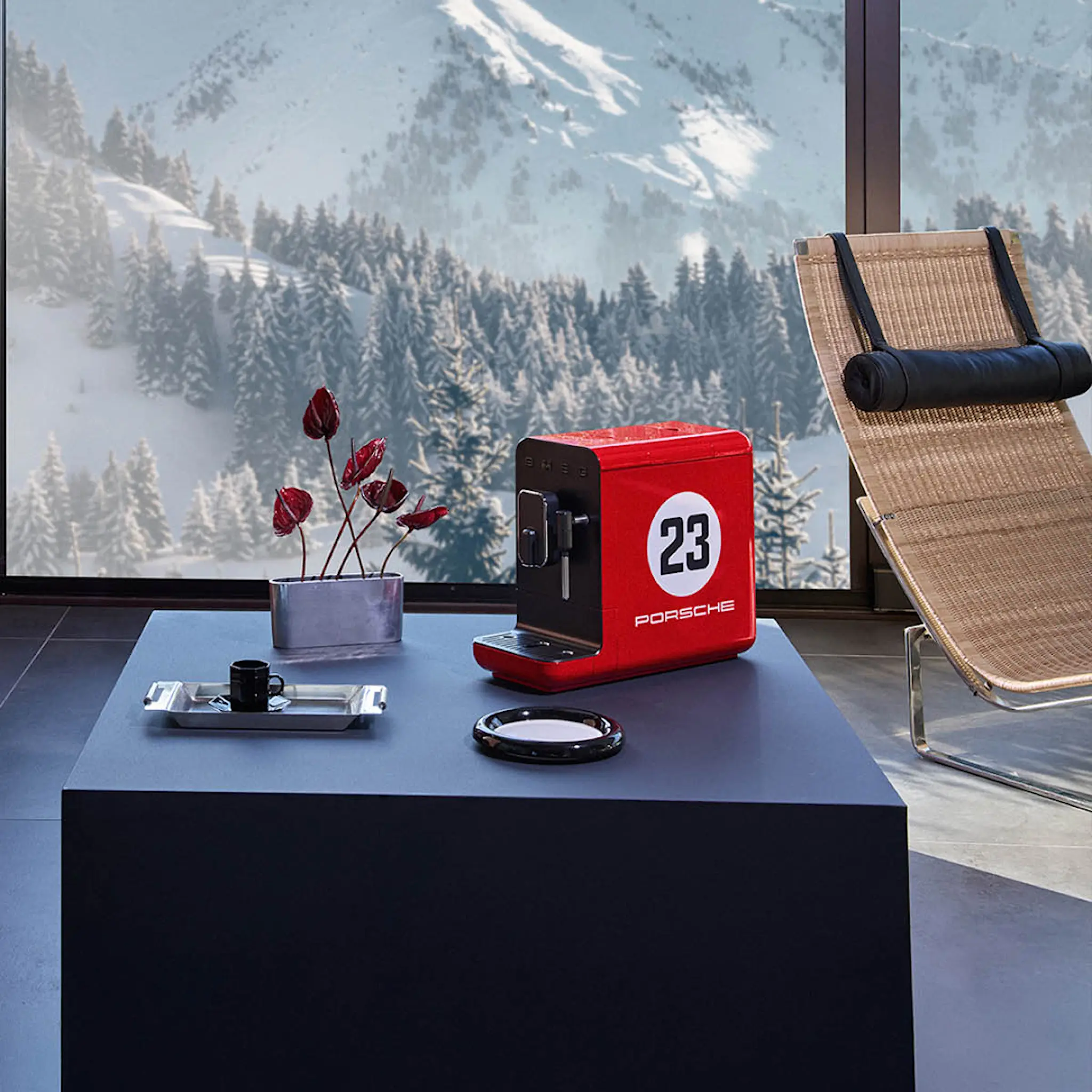 Smeg Smeg x Porsche espressomaskin BCC12917 Limited Edition Salzburg Red