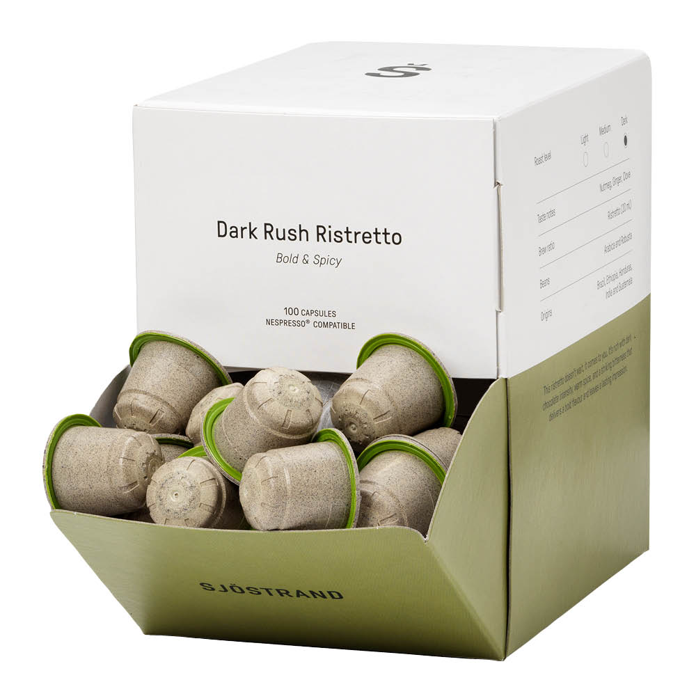 Sjöstrand Dark Rush Ristretto kaffekapslar 100-pack