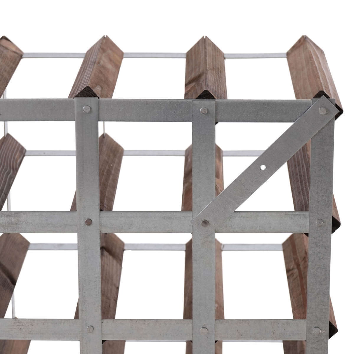 Traditional Wine Rack Vinställ 16 flaskor monterad mörk ek