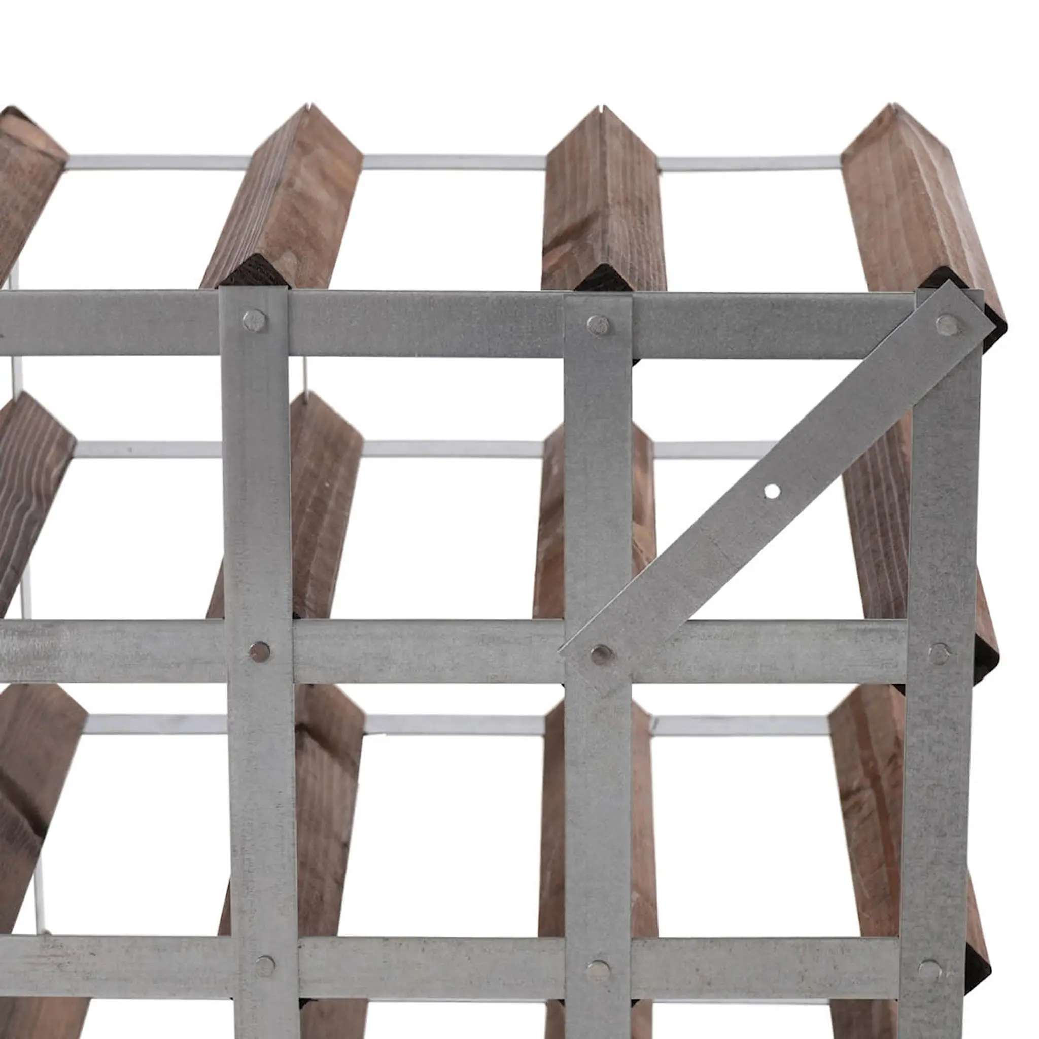 Traditional Wine Rack Vinställ 16 flaskor monterad mörk ek