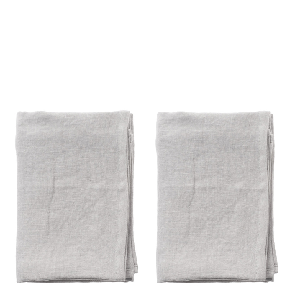 Aida Raw Diskhanddukar 2-pack 50x70 cm Ljusgrå