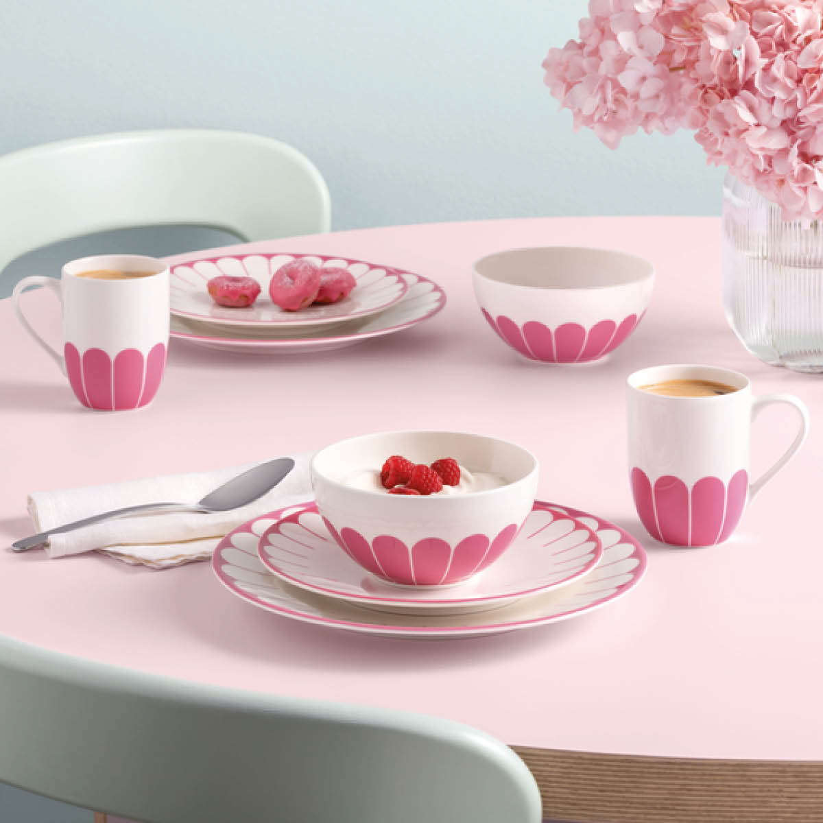 Villeroy & Boch Fleur cassis frokostbolle 14 cm 43 cl rosa