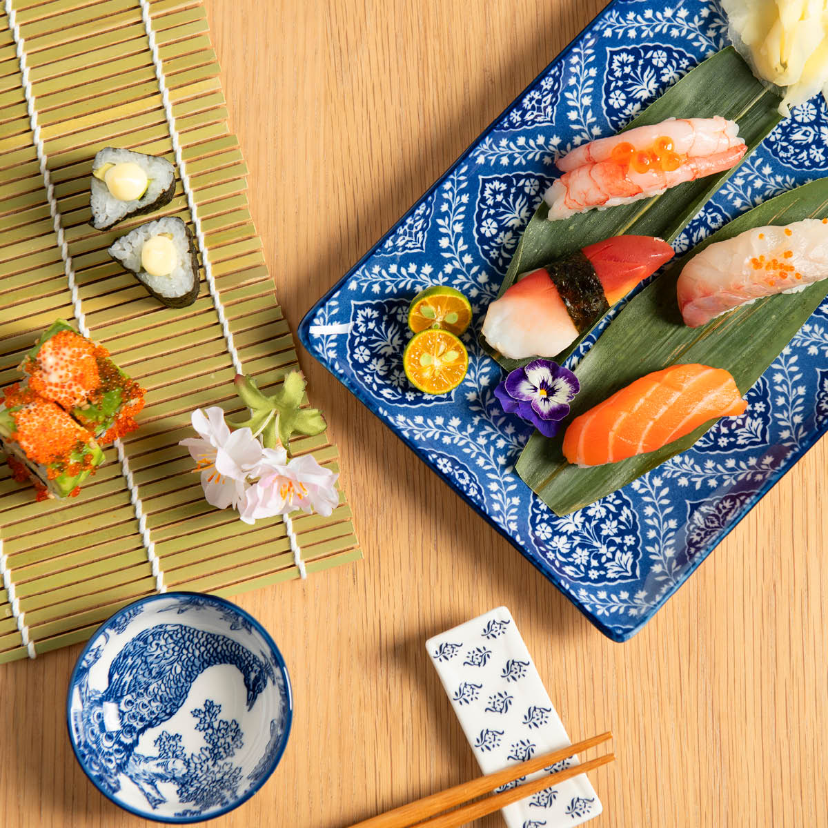 Modern House Sakura Roll sushimatte 24x24 cm natur